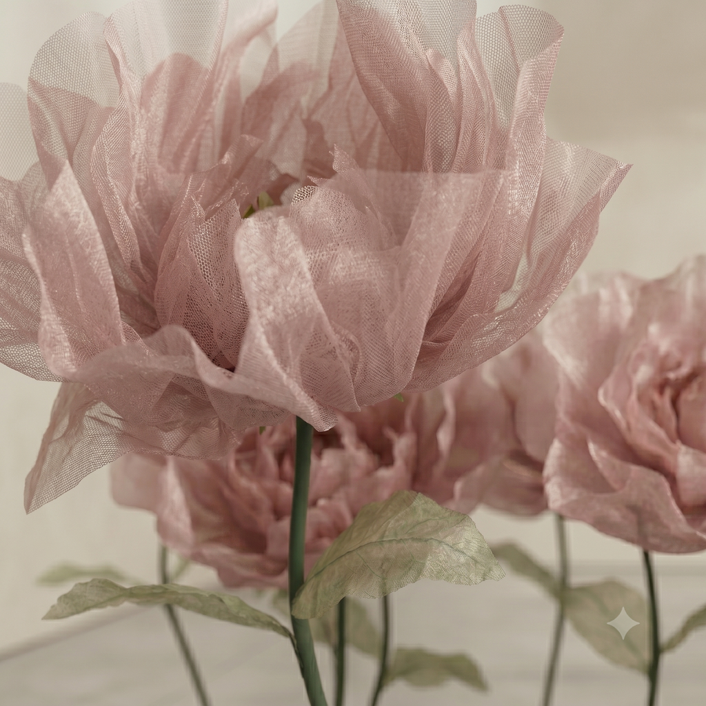 Organza Flower Pedestal