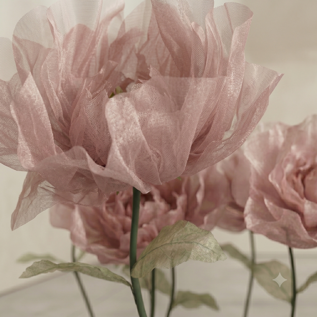 Organza Flower Pedestal