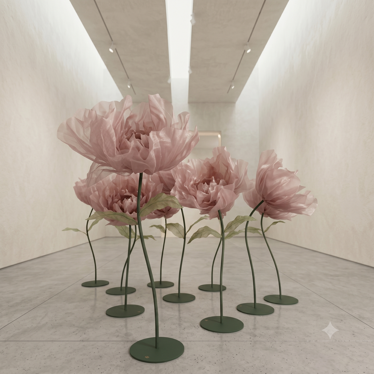 Organza Flower Pedestal