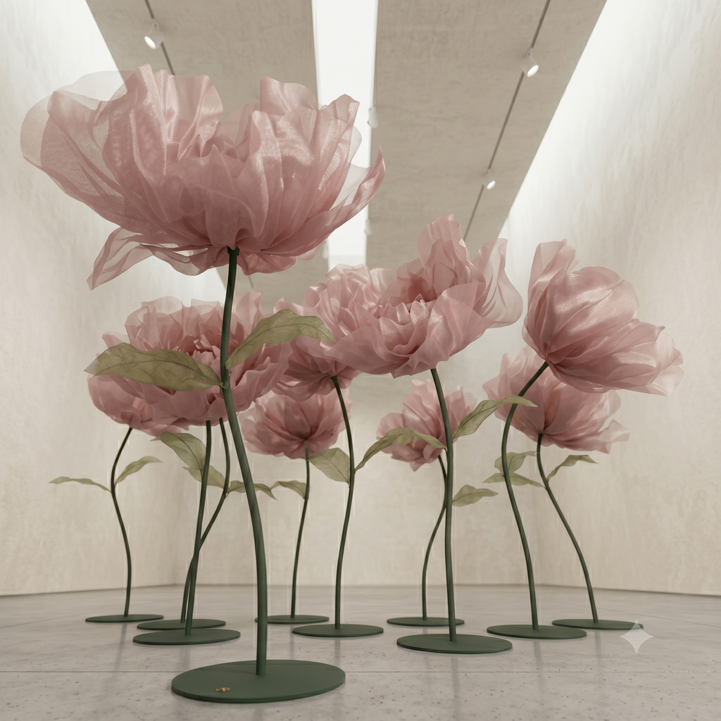 Organza Flower Pedestal
