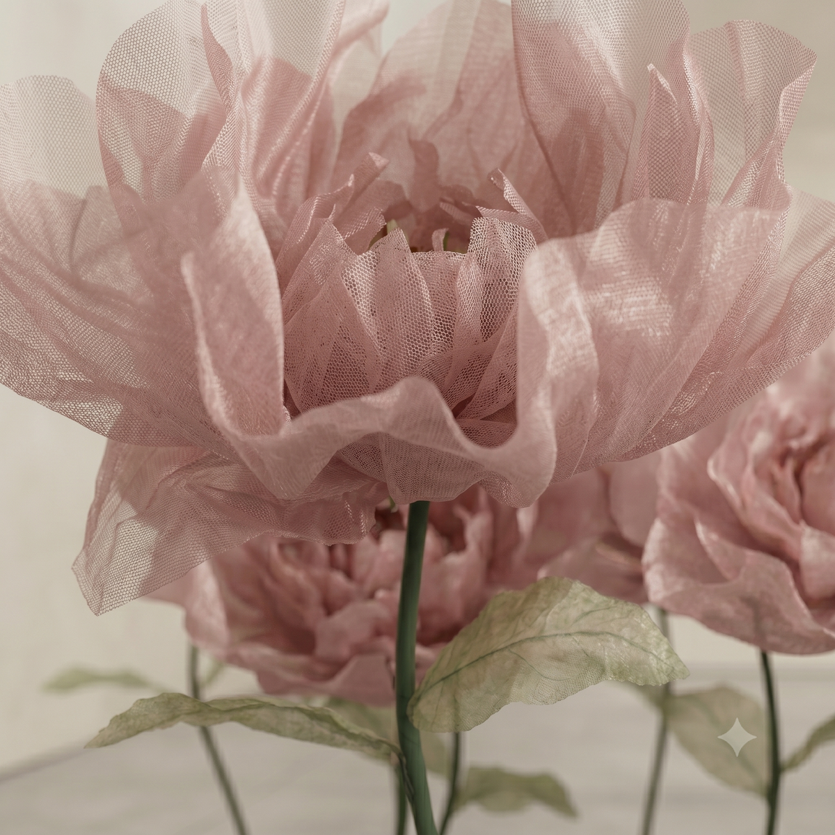 Organza Flower Pedestal