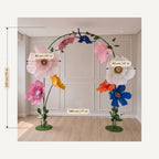 Medidas: Arco de flores gigantes de papel crepom italiano