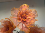 Crystals applied to the center of the giant organza flower