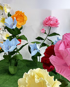 Giant Italian crepe paper flower backdrop, flower detail