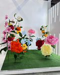Giant Italian crepe paper flower backdrop