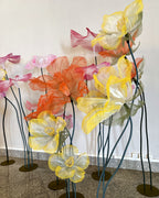 Jardim de narcisos gigantes de organza