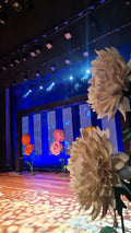 Giant flower floral installation on the Miss Paraná stage - overview