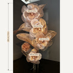 Dimensions : Sculpture de fleurs géantes en organza rosé