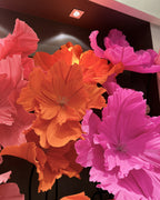 Flores gigantes de crepom italiano clássicas em várias cores