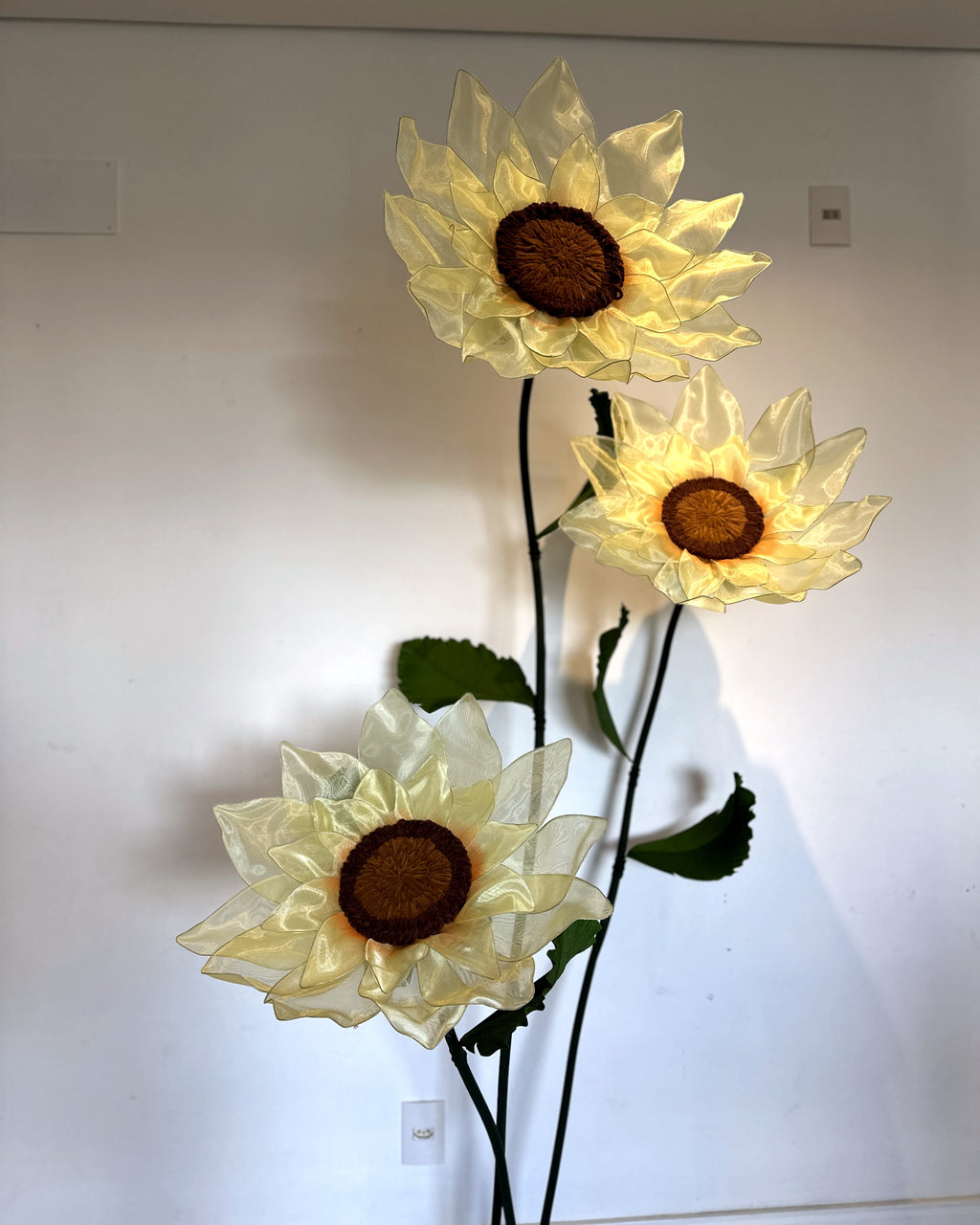 Tournesol géant en organza