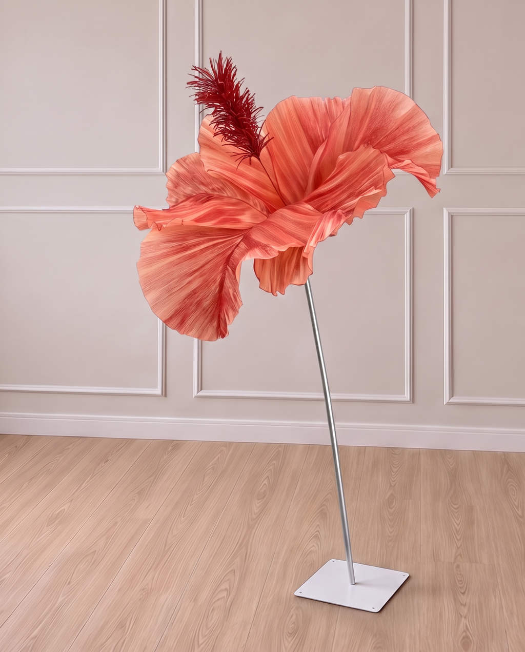 Giant red paper hibiscus