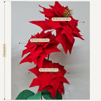Medidas: Flor de Pascua gigante de tela roja