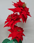 Flor de Pascua gigante de tela roja