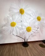 Giant white organza daisies