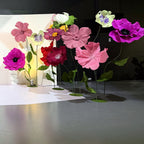 Jardin de fleurs géantes en papier crépon italien, côté droit