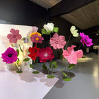 Jardin de fleurs géantes en papier crépon italien, côté droit