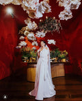 Suspended garden of giant EVA foam flowers on the hall ceiling - Graciosa Country Club wedding