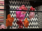 Giant Italian crepe paper flower in magenta - close-up of the mirrored center